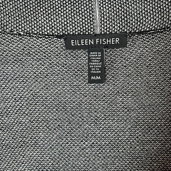 Eileen Fisher M/M Gray Open Front Cardigan - Picture 2 of 6